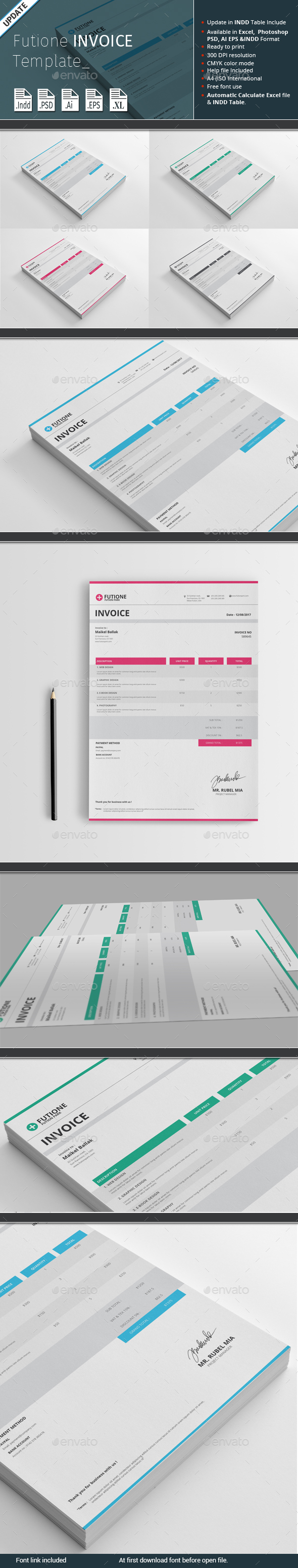 Futione Invoice Template - Proposals & Invoices Stationery