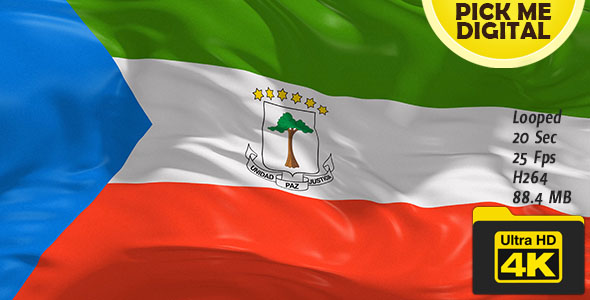 Equatorial Guinea Flag 4K alt