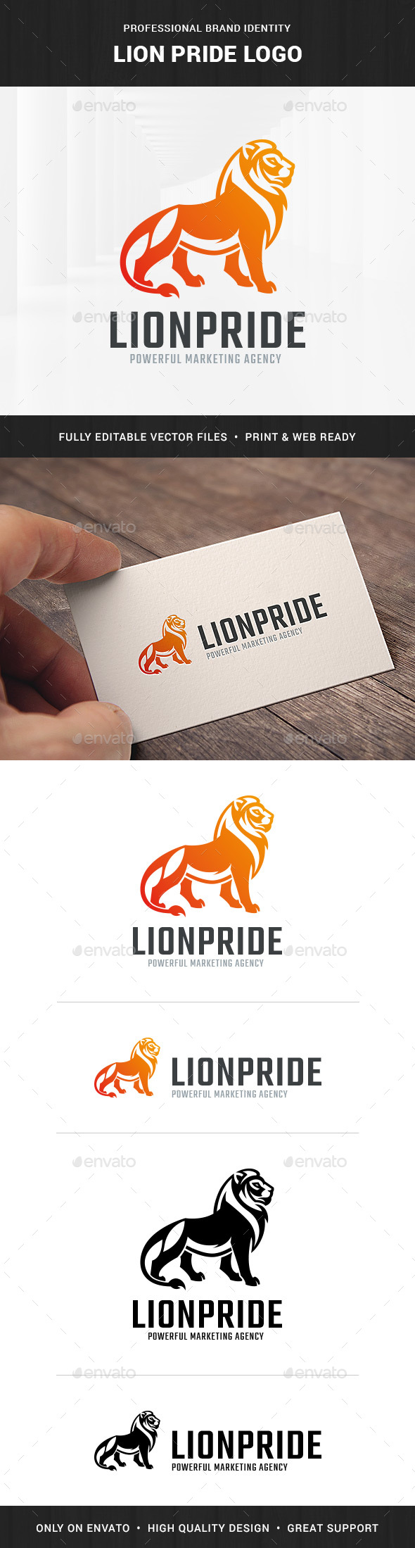 Lion Pride Logo Template