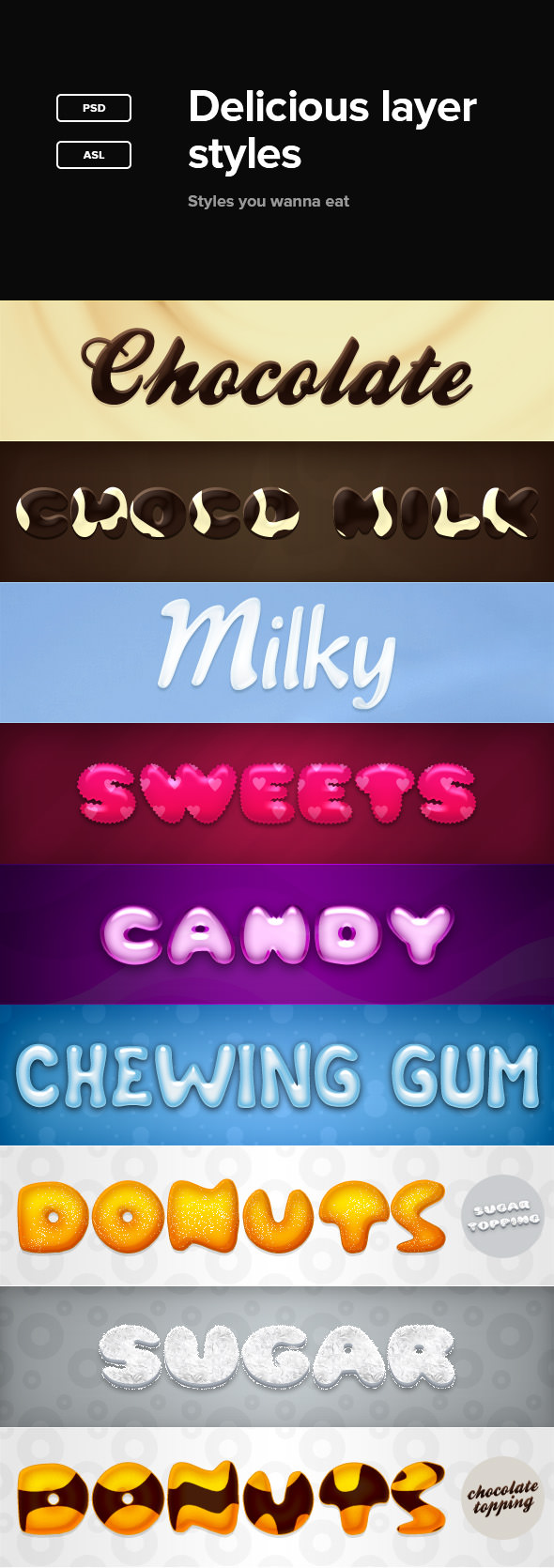 Delicious Layer Styles - Text Effects Styles