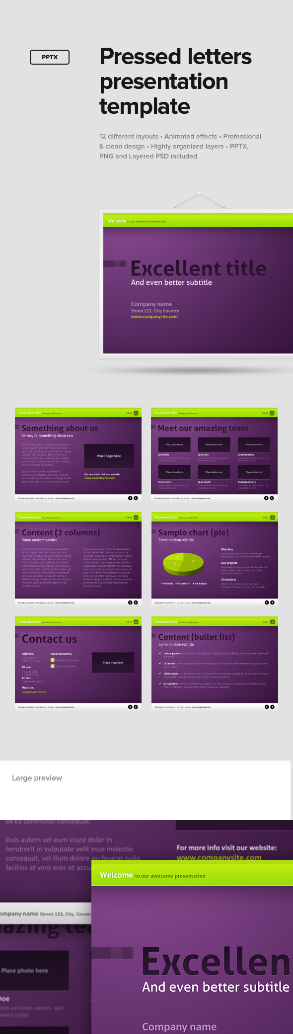 Pressed Letters Presentation Template