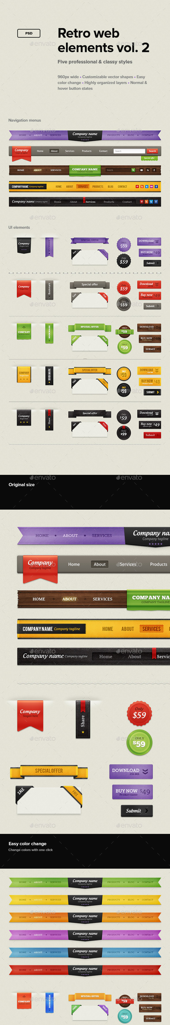 Retro Web Elements Vol. 2 - Miscellaneous Web Elements