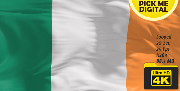 Ireland Flag 4K alt