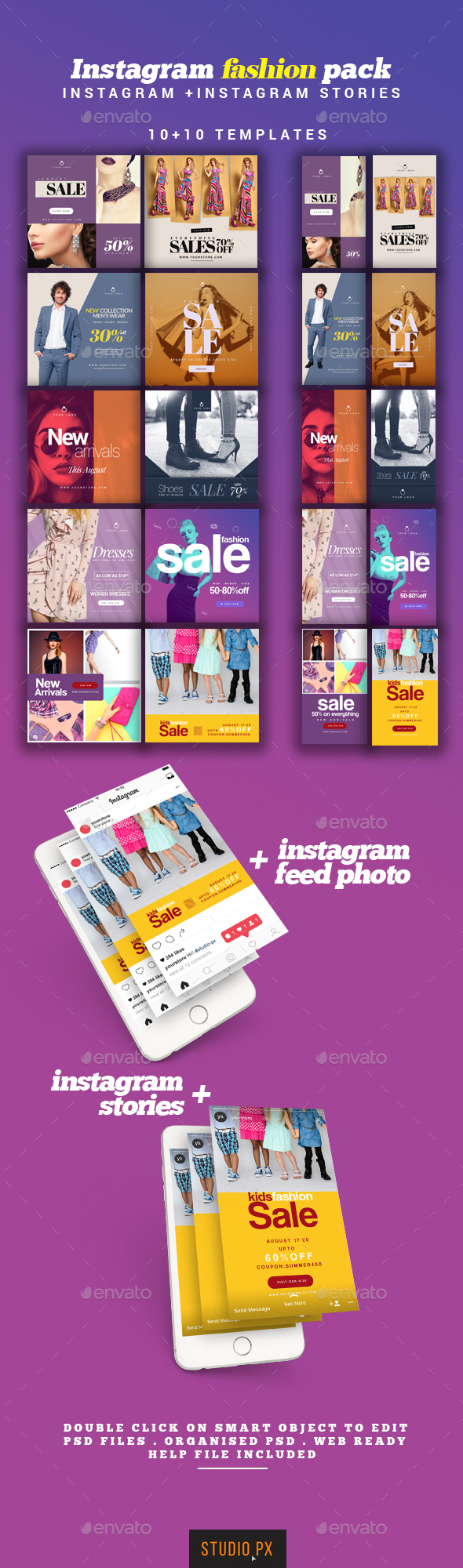 Instagram Fashion Pack Template - Miscellaneous Social Media