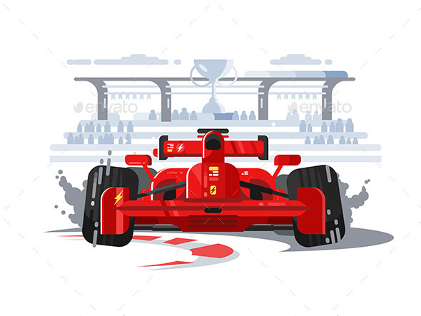 Sport Car in Race - Man-made Objects Objects