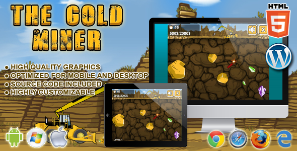 Gold Miner - CodeCanyon 7574673