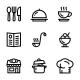Restaurant, Food, Cooking Icons for Web and Mobile Design Pack 1