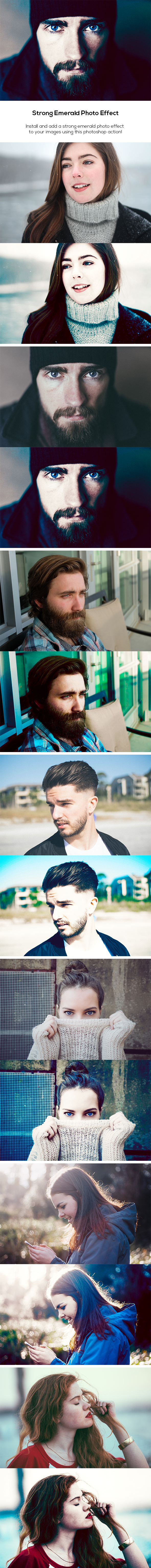Strong Emerald Photo Effect - Photo Effects Actions