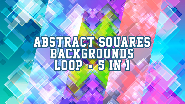 Abstract Squares Backgrounds 5 in 1