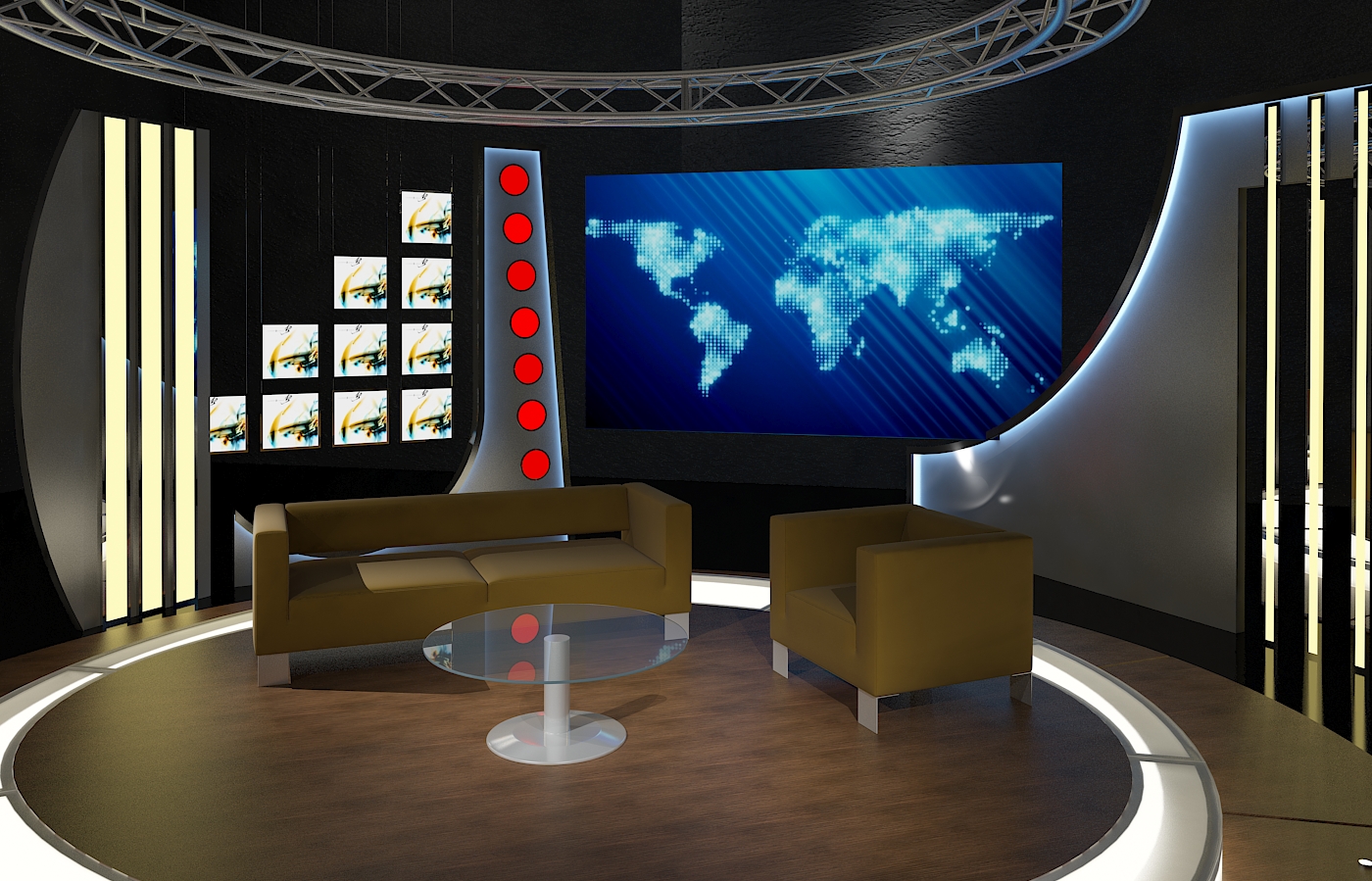 Virtual tv studio sets