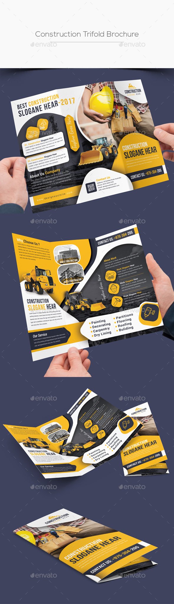 Construction Trifold Brochure - Corporate Brochures