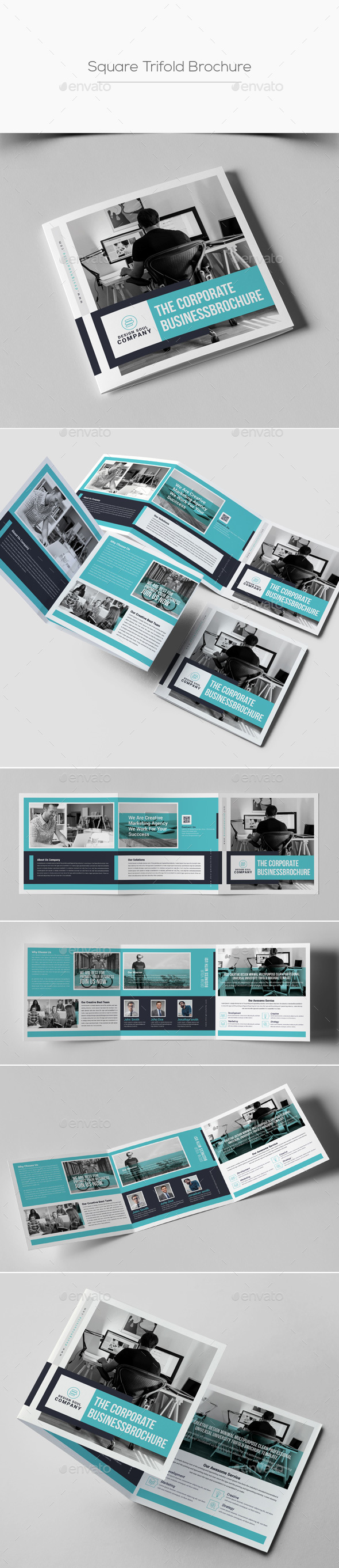 Square Trifold Brochure - Corporate Brochures