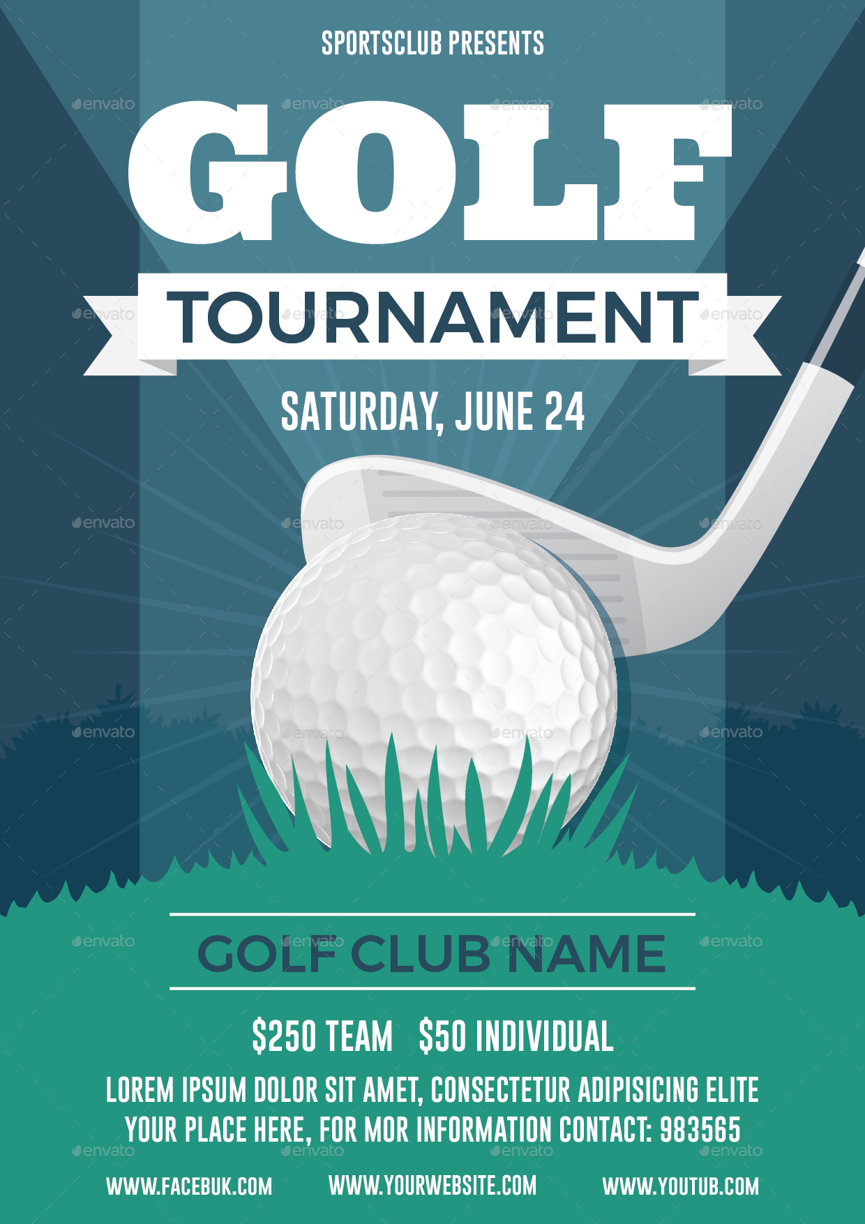 Golf Tournament Flyer by bonezboyz9 GraphicRiver