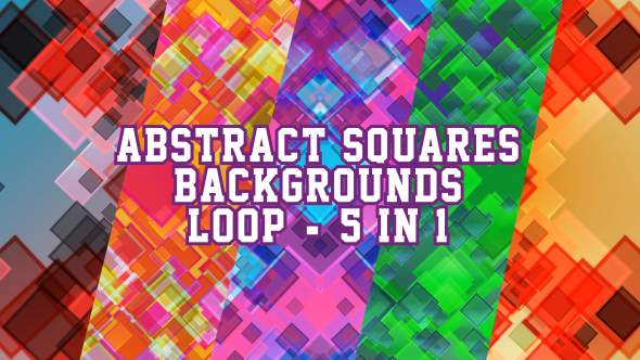 Abstract Squares Backgrounds V2 5 in 1