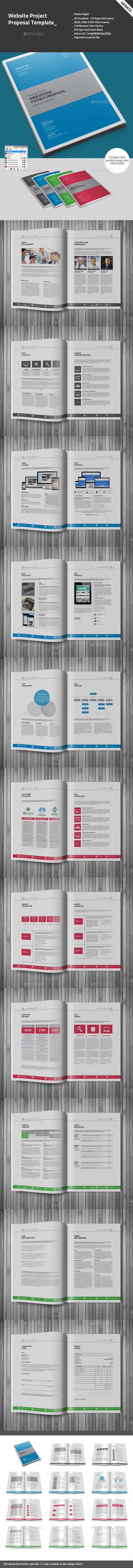 Website Project Proposal Template - Proposals & Invoices Stationery
