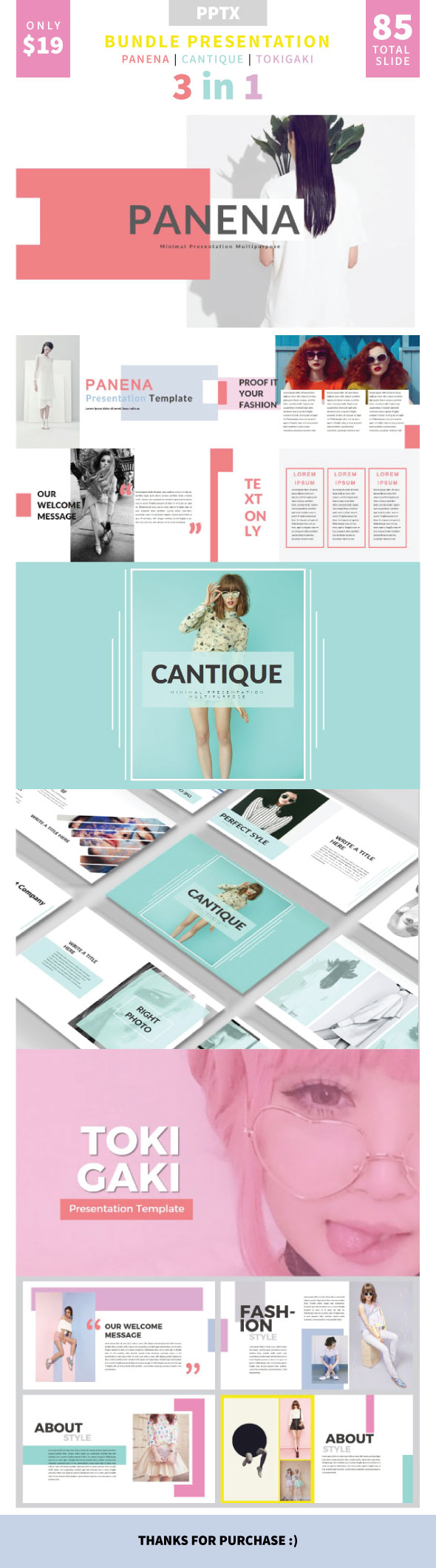 Bundle PPTX 3 In 1 Template - Creative PowerPoint Templates