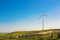 green meadow with Wind turbines generating electricity - PhotoDune Item for Sale