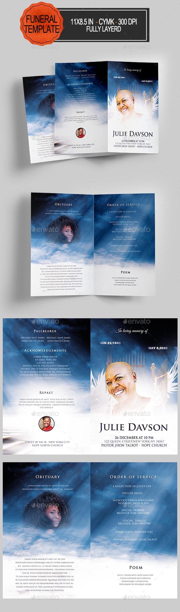 Funeral Program Template - Informational Brochures