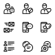 Social Media, Web, Communication Icons for Web and Mobile Design Pack 1