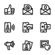 Social Media, Web, Communication Icons for Web and Mobile Design Pack 2