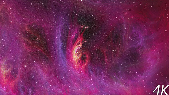 Abstraction of the Red Cosmic Nebula