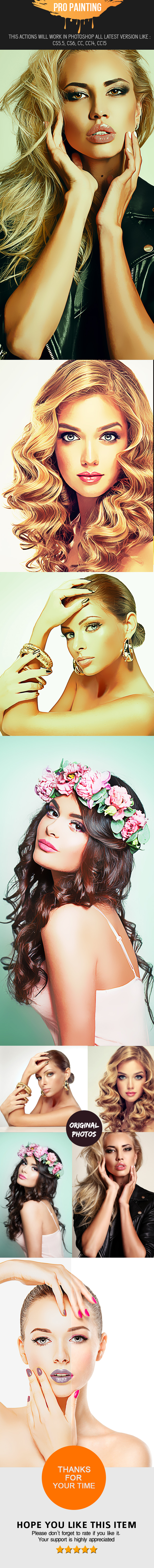 Pro Painting Photoshop Action - Photo Effects Actions