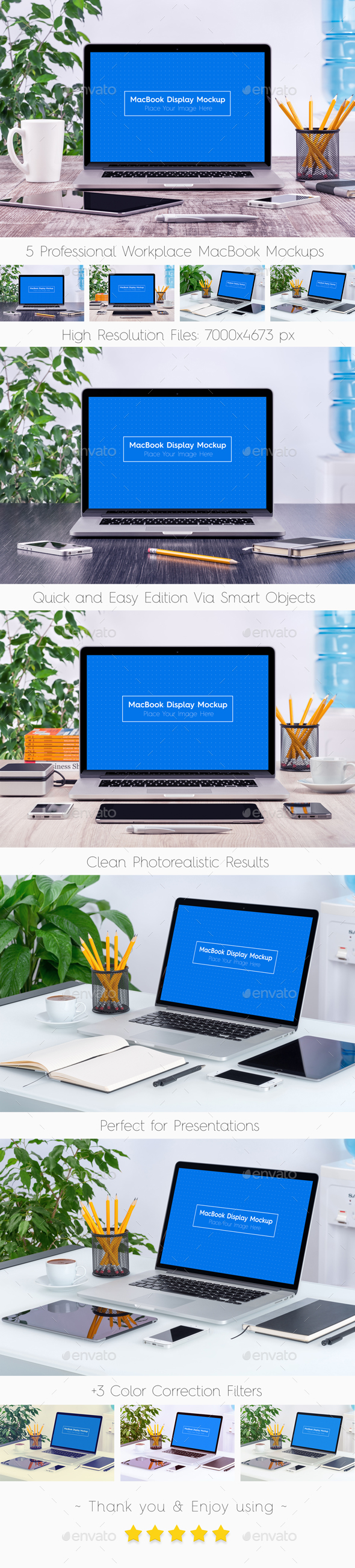 GraphicRiver 5 Workplace MacBook Display Mockups 20331743 GraphicRiver 5 Workplace MacBook Display Mockups 20331743