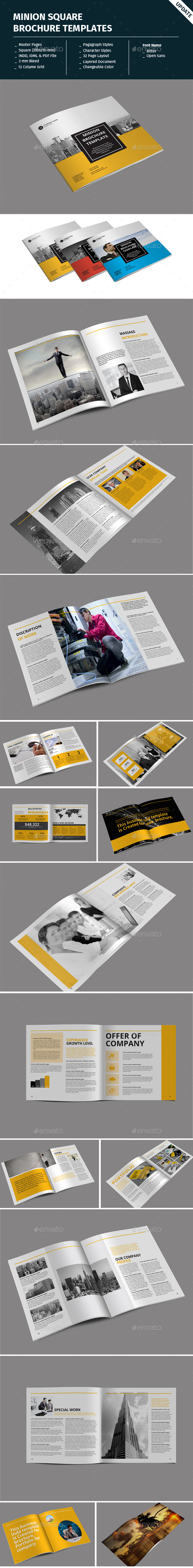 Minion Square Brochure Templates - Corporate Brochures