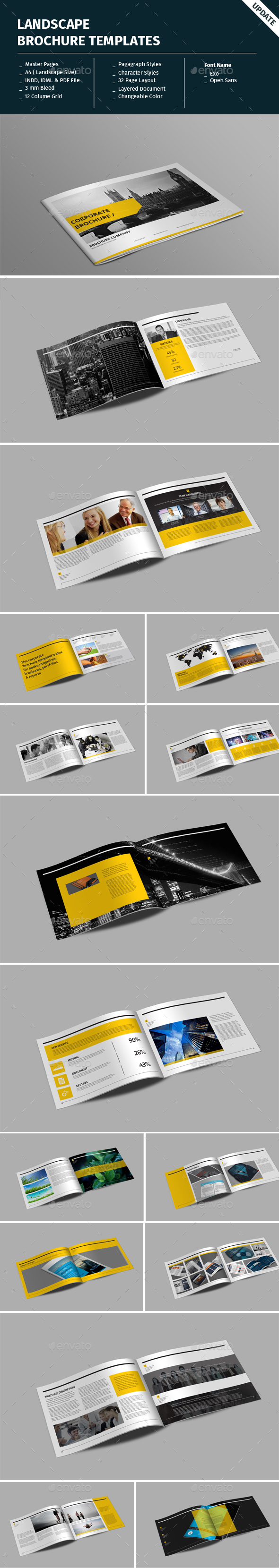 Landscape Brochure Templates - Informational Brochures
