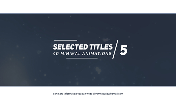 Selected Titles 5 | 40 Minimal Intro