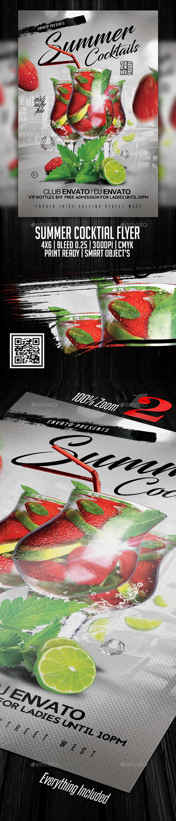 Summer Cocktails Flyer Template