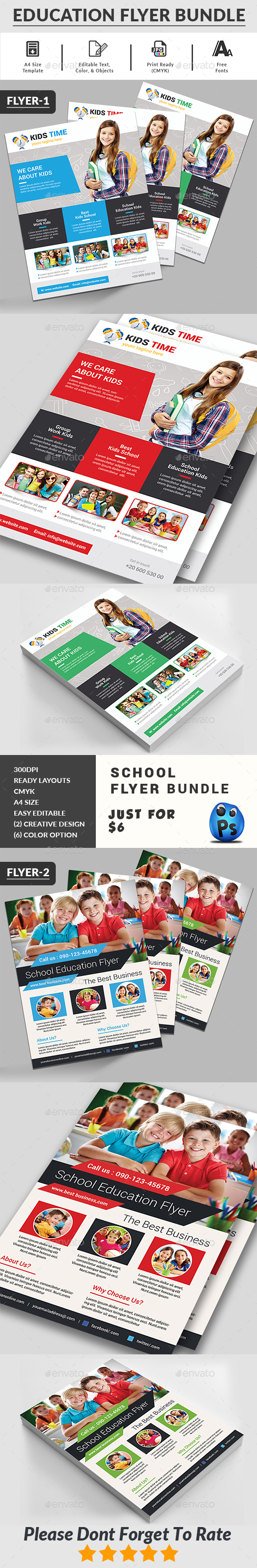 School Flyers Bundle - Corporate Flyers