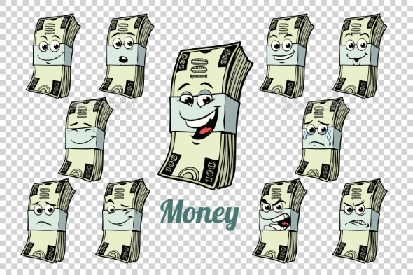 One Hundred Dollars Cash Packing Emotions - Business Conceptual