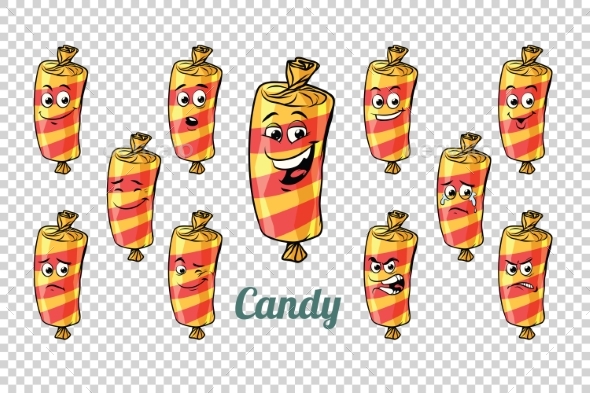 Confectionery Sweet Candy in the Wrapper Emotions - Food Objects