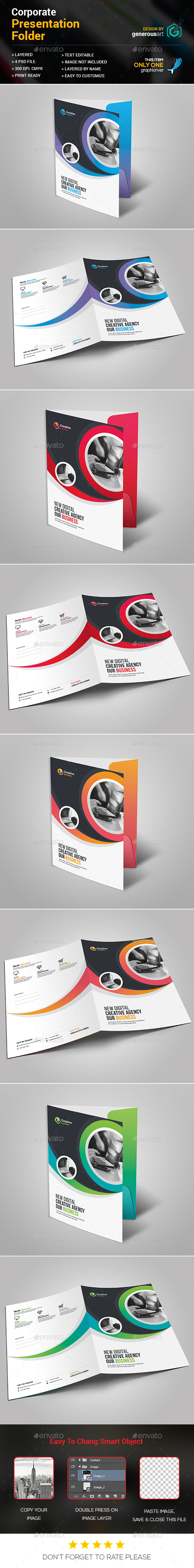 Business Presentation Folder - Stationery Print Templates