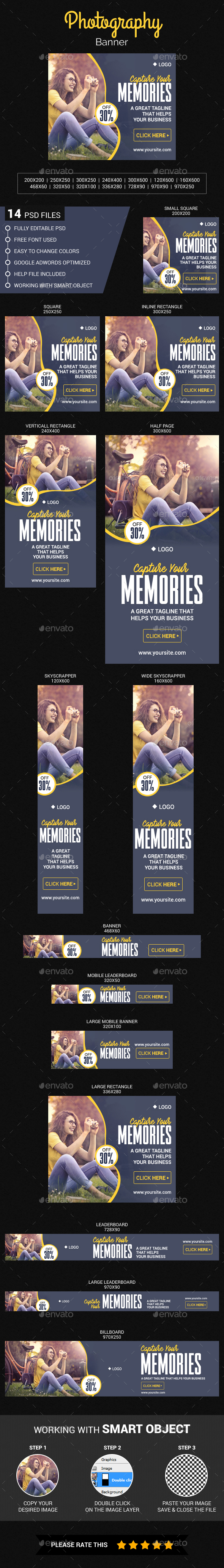 Photography Banner - Banners & Ads Web Elements