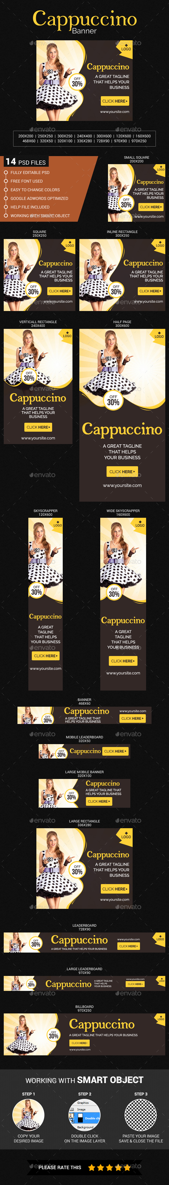 Cappuccino Banner - Banners & Ads Web Elements
