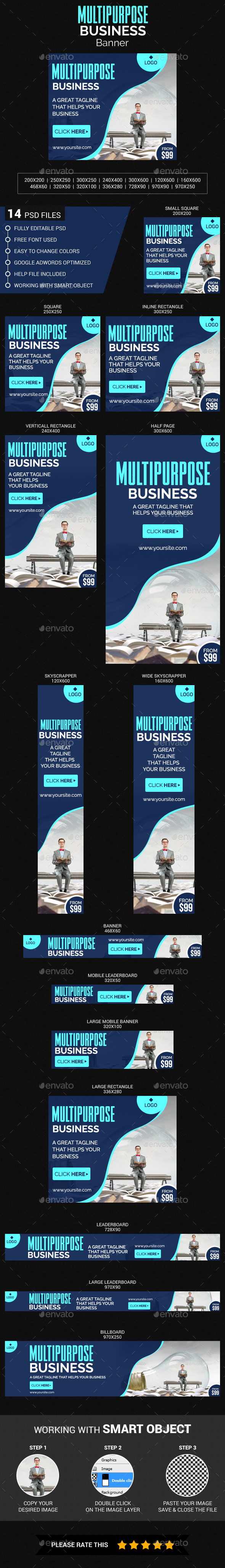 Multipurpose Business Banner - Banners & Ads Web Elements
