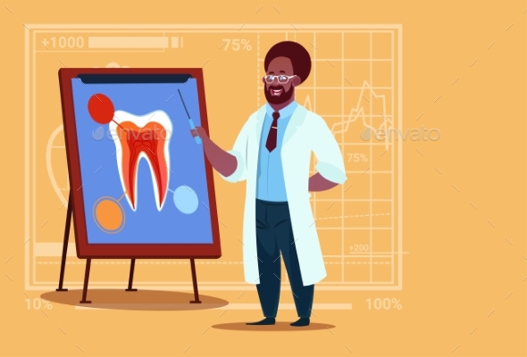 Dentist Looking at Tooth - Health/Medicine Conceptual