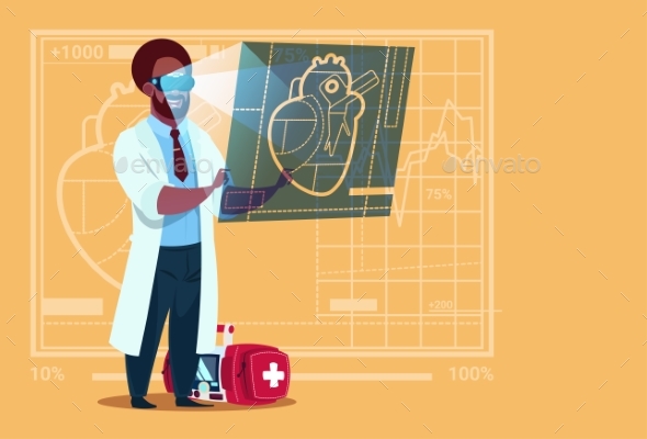 Doctor Cardiologist Examining - Health/Medicine Conceptual