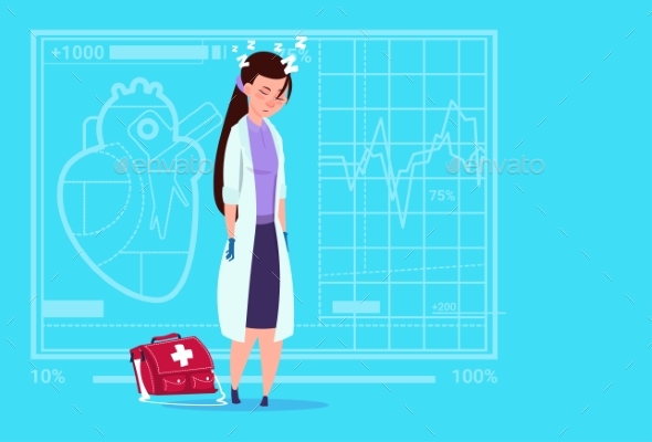 GraphicRiver Female Doctor Tired Napping Medical Clinics Worker 20337233 GraphicRiver Female Doctor Tired Napping Medical Clinics Worker 20337233
