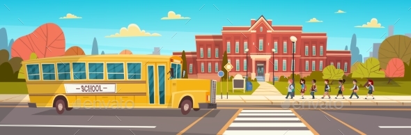 GraphicRiver Group of Pupils Mix Race Walking to School 20338069 GraphicRiver Group of Pupils Mix Race Walking to School 20338069