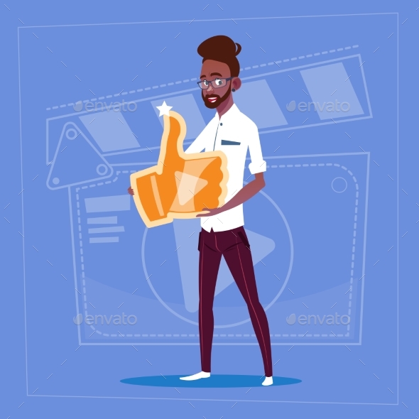 GraphicRiver Man Holds Thumb Up Modern Video 20338231 GraphicRiver Man Holds Thumb Up Modern Video 20338231