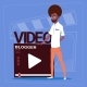 Man Over Vlogger Channel Screen