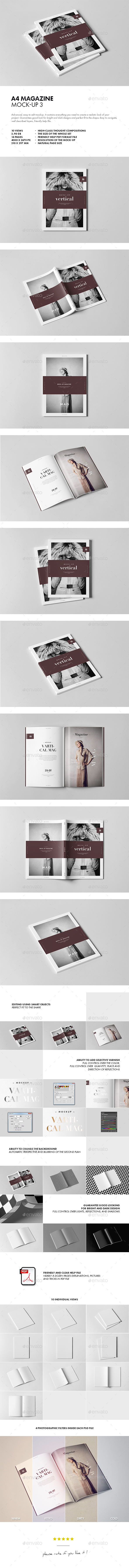 A4 Magazine Mock-up 3 - Magazines Print