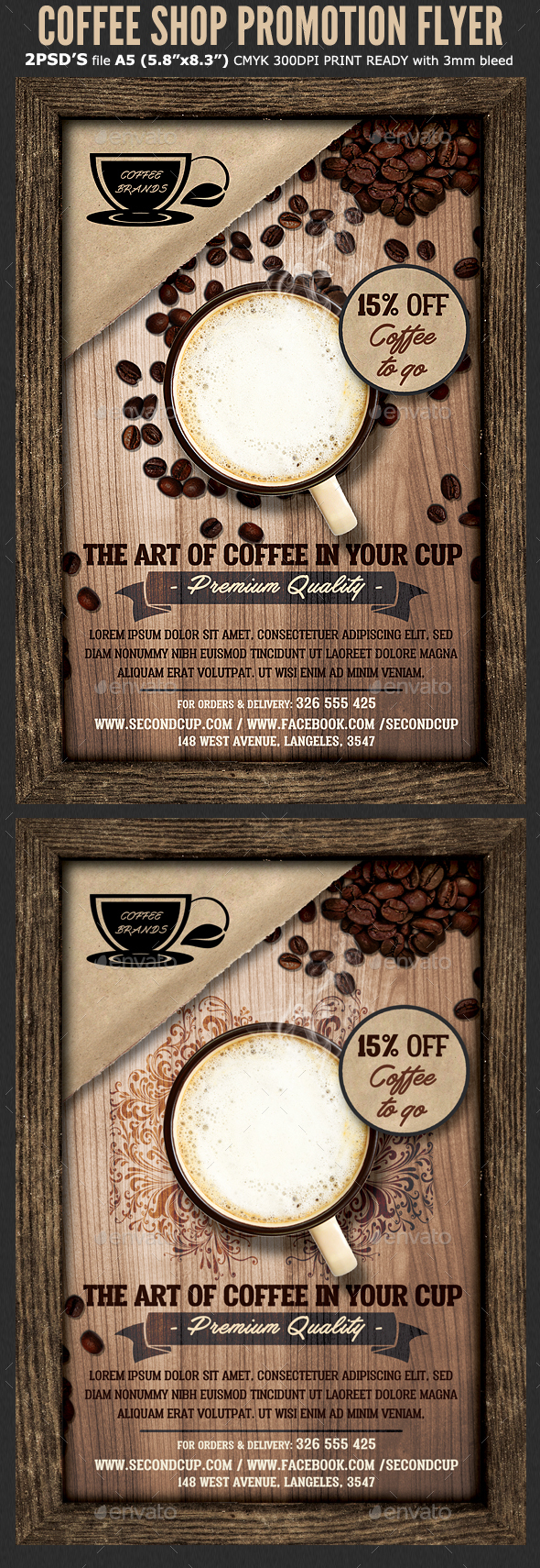 Coffee Shop Promotion Flyer Template - Flyers Print Templates