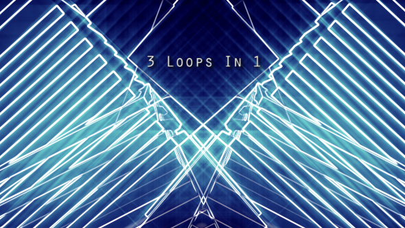 Digital Neon Technology Grid Pack 3 In 1 Loops