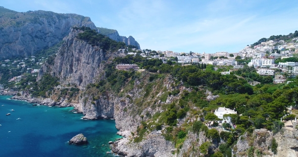 Aerial View of Capri Island