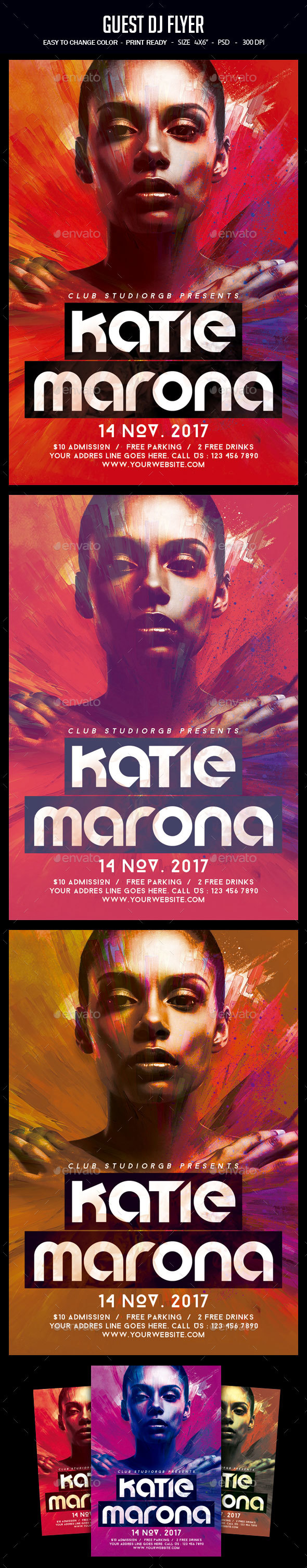 Guest Dj Flyer - Clubs & Parties Events