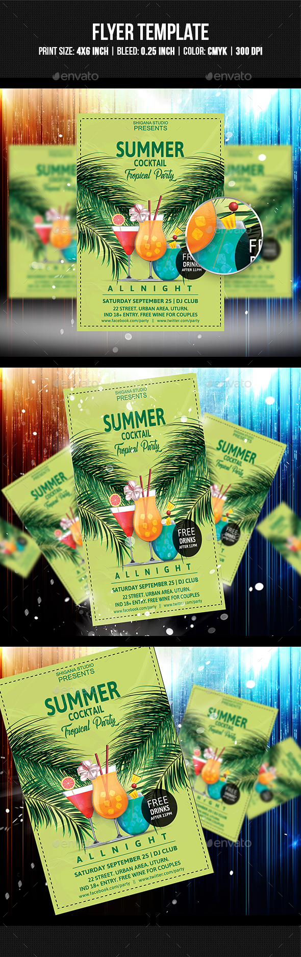 Summer Flyer Template - Clubs & Parties Events